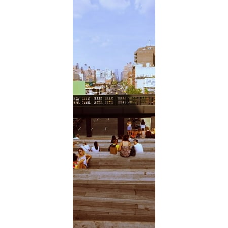 Tourists in an elevated park High Line New York City New York State USA Poster