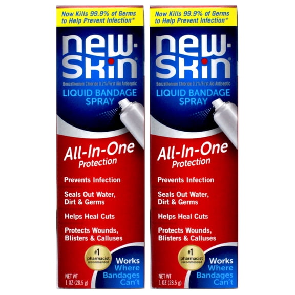 New Skin Liquid SPRAY Bandage 1oz - 2 Pack