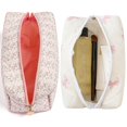thumbnail image 2 of Bolsa de maquillaje HHQQWZ Bolsa de cosméticos de viaje para mujer rosa, 2 of 7