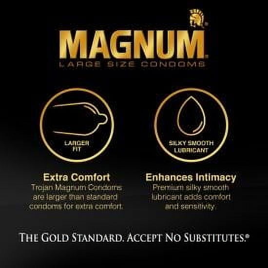Trojan Magnum XL Lubricated Large Size Latex Condoms - 12 Count Pack of 2 -  Walmart.com