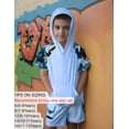 thumbnail image 4 of Arshiner Boys 2 piece outfits Letter Graphic Colorblock Short Sleeve Hoodie Short Sets, 4 of 7