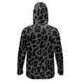 thumbnail image 2 of SEANATIVE Men's Fishing Hoodie UV Protection Hooded Top Long Sleeve Sun Block Top with Mesh Mask Fishing Clothes Sun Shirt Athletic Wear Outfit for Men, S, Gray Leopard Print, 2 of 7