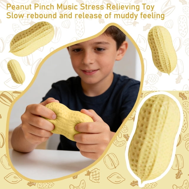 2026 New 12-Pack Peanut Squishy Box, Peanut Sensory Fidgets, Slow Rising Slime Texture Squeeze Balls, Funny Stress Relief Set