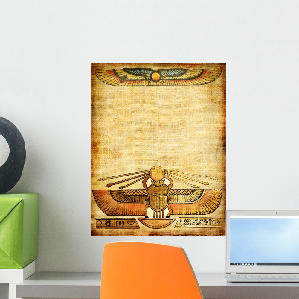 Old Paper with Egyptian Wall Mural by Wallmonkeys Peel and Stick ...