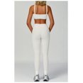 thumbnail image 4 of PISONIC Women's Yoga Outfits 2 Piece High Waisted Leggings with Sports Bra Gym Clothes Sets, 4 of 6