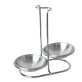 thumbnail image 1 of Kitchen Vertical Spoon Strainer Scoop Rest Stand Stainless Steel Double Ladle Spoon Holder Rack, 1 of 9