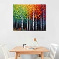 thumbnail image 2 of GOSMITH Abstract Colorful Tree of Life Painting Canvas Wall Art Big Tree Branches Picture Poster Prints for Living Room Home Decor Wrapped, 2 of 4