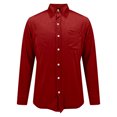 thumbnail image 2 of ZUKMRJPC Mens Velvet Dress Shirts Regular Fit Long Sleeve Casual Button Down Shirts Fashion Vintage Solid Color Shirts for Wedding Party, 2 of 8