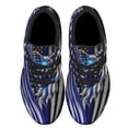 thumbnail image 2 of The Thin Blue Line Eagle With ChriStan Cross American flag Shoes Sneakers Black Size 10.5, 2 of 7