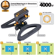 Melnor 4060-4 MiniMax Turbo Oscillating Sprinkler, 4000 sq. ft. - Black, Orange