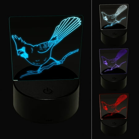 

Captivating Northern Cardinal Bird LED Night Light Sign 3D Illusion Desk Nightstand Lamp