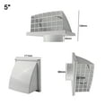 thumbnail image 3 of Grille de Ventilation Murale Extérieure avec Sortie d'Air et Valve, 3 of 9