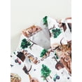 thumbnail image 6 of nvzhuang Western Baby Shirt Romper, Short Sleeve Cow Print Button Up Lapel Bodysuit Newborn Clothes, 6 of 9