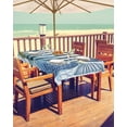 thumbnail image 2 of nqOlkjepod Blue Coastal Fish Outdoor Tablecloth with Umbrella Hole & Zipper, Summer Ocean Flower Stripe Coral Rectangle Table Cover 54x80 Inch, Dining Waterproof Table Cloth Protector for Patio, 2 of 7