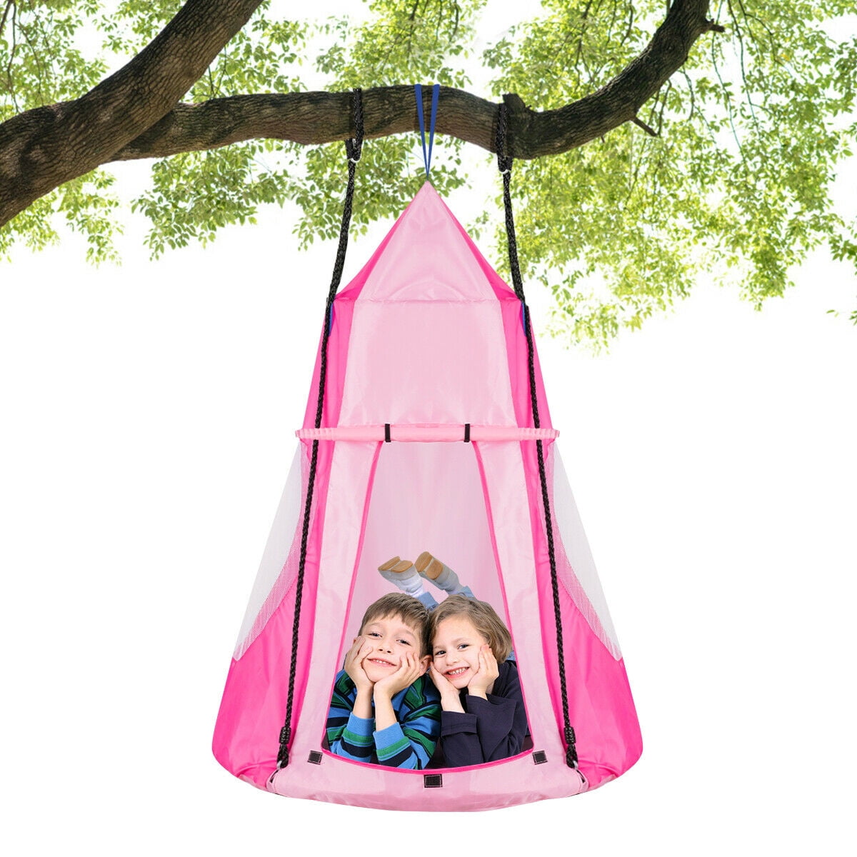 Kids Pod Swing Chair Nook Tent Indoor Outdoor Garden Tree Hanging Seat Hammock