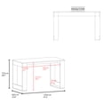 thumbnail image 4 of Modern White 120 Work Desk - Compact Design, For Laptop, Rectangular Freestanding With Effortless Fold And Lock Option Writing Table Modern, Compact, Strong Laptop Use, Simple Mechanism, 4 of 4