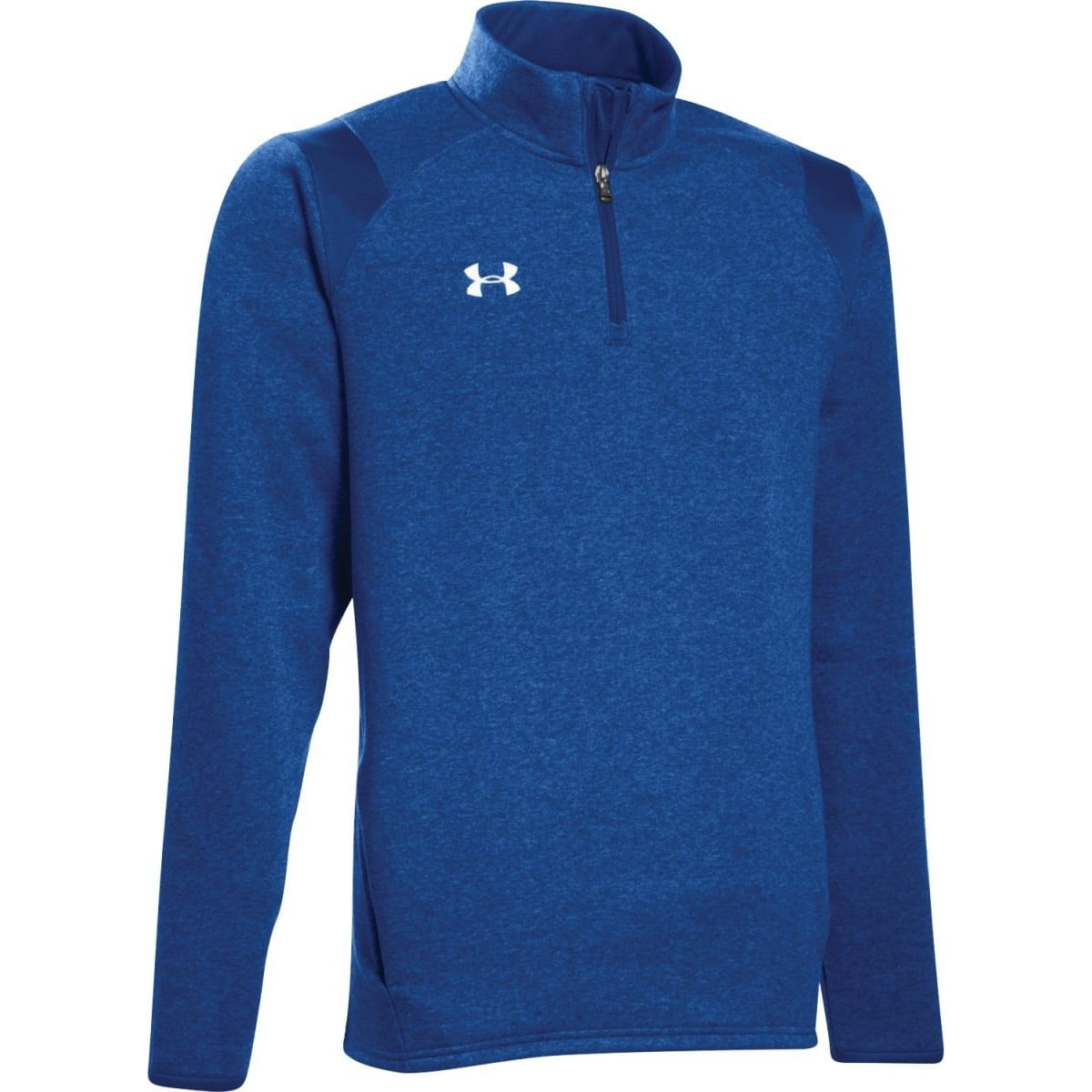 Under Armour Men's Hustle Fleece 1/4 Zip Royal White Large