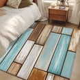 thumbnail image 4 of Blue Brown Vintage Area Rugs 4'x6', Washable Small Throw Rugs for Office Bathroom, Retro Farmhouse Elegant Pastoral Indoor Outdoor Rug Non-Slip Low Pile Carpet Runner Reversible Floor Mats, 4 of 8