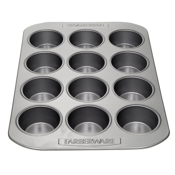 Farberware 4 Pcs, Nonstick Bakeware Set, Dishwasher Safe and Oven Safe to 450°F, Gray