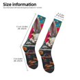 thumbnail image 2 of Naloa Vibrant Bunny Ride Knee Socks, High Socks Long Stretchy Sock Women Knee High Stocking, Long Socks for Women, 2 of 6
