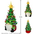 thumbnail image 5 of Gnomes Christmas Decorations - 8.2" Lighted Up Gnomes Ceramic Christmas Tree with 46 Multicolored Lights - Mini Pre-lit Hand-Painted Xmas Tree Decor for Home Indoor, 5 of 7