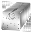 thumbnail image 2 of 10 placas de reparación de bisagras de acero inoxidable para puertas de armarios de cocina, soportes de fácil instalación, placas de fijación para, 2 of 8