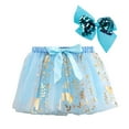 thumbnail image 4 of GBSYEWXS Mini Skirts For Girls Child Patchwork Print Skirt Blue Size 9-11 Years, 4 of 4