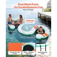 thumbnail image 2 of VEVOR Inflatable Floating Dock, 15 x 6 FT Inflatable Dock Platform, Non-Slip Water Air Mat with Portable Carrying Bag and Detachable Ladder, Floating Water Platform Island Raft for Pool Beach Ocean, 2 of 9