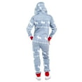 thumbnail image 3 of Noël Pyjamas d'Une Seule Pièce des Femmes avec Capuche, Santa Modèle Adulte Confortable Combinaisons Homewear, 3 of 5