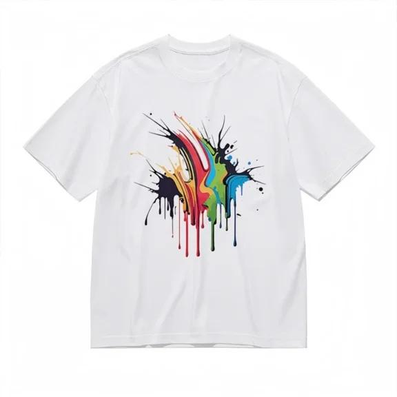 DOPASHIRT Dynamic Ink Drip Rainbow Design Top Unisex S-5XL Hot Trending Shirt, Vintage Birthday Gift
