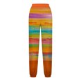thumbnail image 4 of WXLWZYWL Women's Athletic Pants Straight Legs High Waisted Drawstring Rainbow Gradient Sweatpants Loose Lounge Workout Jogger Trouser, 4 of 5