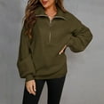 thumbnail image 2 of Fesfesfes Women Sweaters Plus Size Casual V-Neck Loose Solid Pocket Long Sleeve Tops Women Sweaters Blouse Under $10, 2 of 6