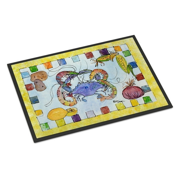 Carolines Treasures 8068-MAT Crab Doormat 18x27 27"L x 18"W multicolor