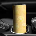 thumbnail image 3 of Lemon Skinny Tumbler with Lid Straw Insulated Leakproof Coffee Travel Mug Decorative 20 oz Tumbler for Home Office Supplies Camping Outdoor, 3 of 7