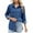 Dark Blue, variant on Miqool Womens Oversized Jean Jacket Casual Long Sleeve Button Down Denim Jacket Casual Western Tops Blouses Biker Coat with Pockets