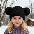 thumbnail image 2 of REDARER Kids Knitted Winter Hat with Lining & Double Pom Poms | Cute Warm Beanie for Cold Weather,One Size, 2 of 4