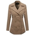 thumbnail image 1 of FashionOutfit Women's Warm Classic Double Breasted Winter Coat around 30inch length, 1 of 3