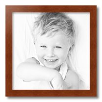ArtToFrames 16x16 Inch Walnut Picture Frame, This Brown Wood Poster Frame is Great for Your Art or Photos, Comes with Regular Glass (4296)