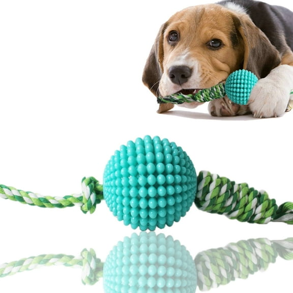 Dog Chew Toys for Aggressive Chewers, Likaty Indestructible Rope Dog Ball Toy Puppy Chew Teething Toys for Large Medium Small Dogs,Blue