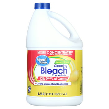 Great Value Cleaning Bleach, Lemon, 121 Ounce