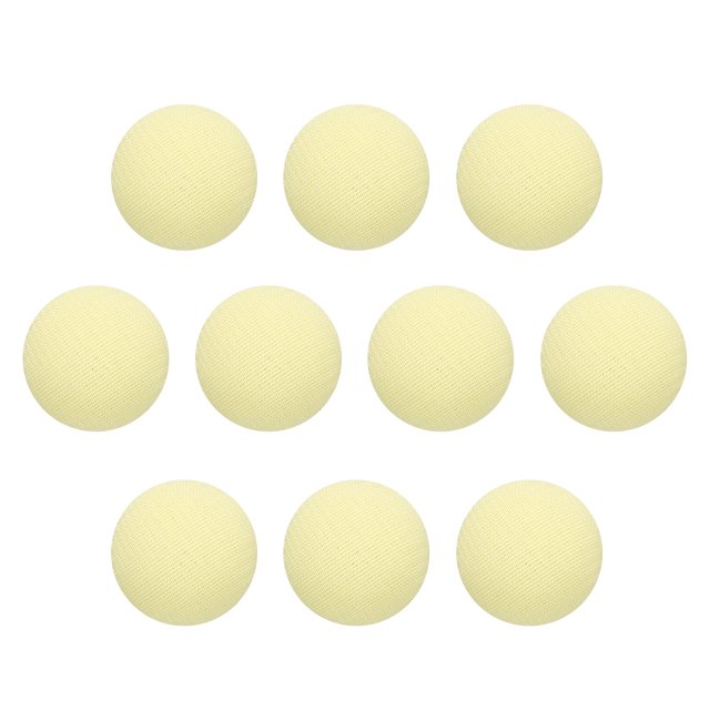Uxcell 10pcs Botón de Tela Cubierto de 15mm Botón Redondo de Costura, Amarillo Claro