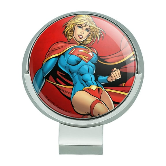 Superman Supergirl Character Golf Hat Clip With Magnetic Ball Marker