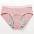 thumbnail image 4 of Odeerbi Women's Period Underwear Menstrual Postpartum Absorbent Panties Teens Girls Leak Proof Cotton Briefs Solid Color Striped High Waist Physiological Underwear, 4 of 4
