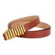 thumbnail image 1 of Minnieouse Cinturilla compacta y ligera de PU para cinturones de moda On Go para mujer, cinturón ancho para mujer Cinturones bronceado suave, 1 of 6