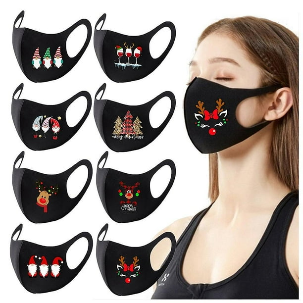 Tal 24 piezas máscara unisex ni?os adultos Halloween Navidad al aire libre a prueba de viento Foggy Haze contaminación al aire libre bandana reutilizable a prueba de polvo transpirable a prueba de polvo Wa LingWen 8390615974455