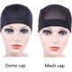 thumbnail image 3 of 2 uds. Gorro de cúpula negro para hacer pelucas, redecillas elásticas con banda elástica ancha JM JM, 3 of 5