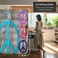 thumbnail image 5 of Oriental Furniture 6 ft. Tall Multi-Color Peace & Love Room Divider - 3 Panel, 5 of 5