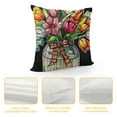 thumbnail image 4 of COMIO  Spring Summer Gnome Decorative Throw Pillow Covers  Tulip Flower Mason Jar Gather Bloom Cushion Case Decor, Floral Pot Butterfly Seasonal Home Decoration for Sofa Couch, 4 of 5