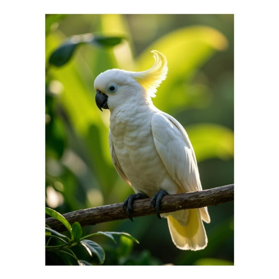 Diamond Art Kit for Adults, White Parrot Tropical Perch Diamond Painting for Adults Beginners, DIY Diamond Art Painting Kits, 5D Diamond Painting Crafts for Home Decor 12x16 Frameless