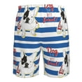 thumbnail image 6 of Kdxio Bulldog Friend Pattern Mens Casual Shorts - Drawstring Summer Beach Sports Shorts for Men, 6 of 9